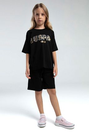 ست بالاتنه و پائین تنه مشکی بچه گانه بافت U.S. Polo Assn. - کد 884228800