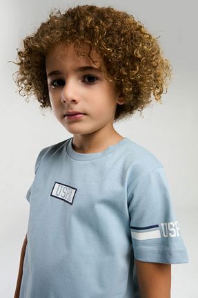 ست بالاتنه و پائین تنه آبی بچه گانه بافت U.S. Polo Assn. - کد 884228937
