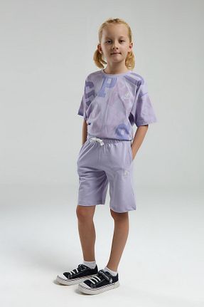 ست بالاتنه و پائین تنه بنفش بچه گانه بافت U.S. Polo Assn. - کد 884231397