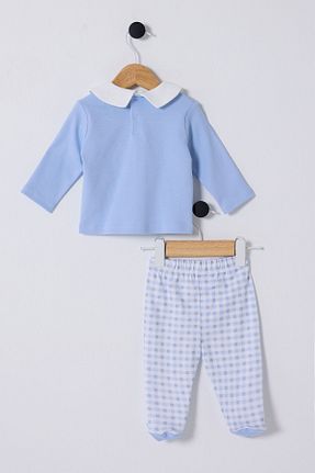 ست نوزادی آبی بچه گانه پنبه ای U.S. Polo Assn. - کد 884229416