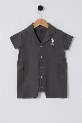 سرهمی طوسی بچه گانه آستین کوتاه U.S. Polo Assn. - کد 884232375