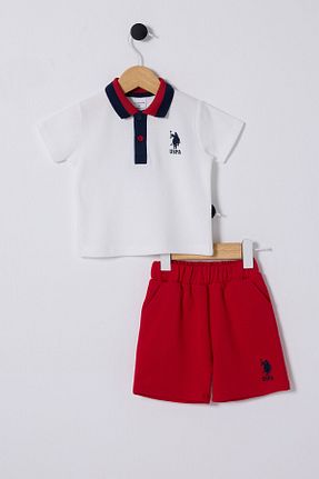 ست نوزادی قرمز بچه گانه پنبه ای U.S. Polo Assn. - کد 884230174