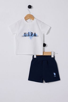 ست نوزادی آبی بچه گانه پنبه ای U.S. Polo Assn. - کد 884227096