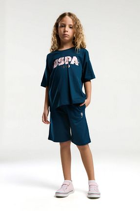 ست بالاتنه و پائین تنه سرمه ای بچه گانه بافت U.S. Polo Assn. - کد 884229957