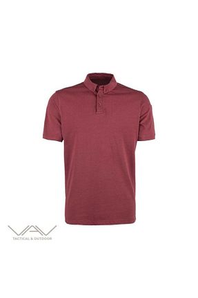تیشرت زرشکی مردانه رگولار VAV WEAR - کد 884235600