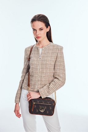 کیف پستچی قهوه ای زنانه پارچه ای U.S. Polo Assn. - کد 101954749