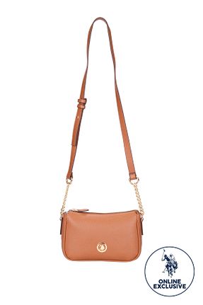 کیف پستچی قهوه ای زنانه U.S. Polo Assn. - کد 824731508