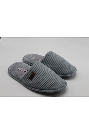 دمپائی خانگی طوسی مردانه مخملی fluffy - کد 884245094