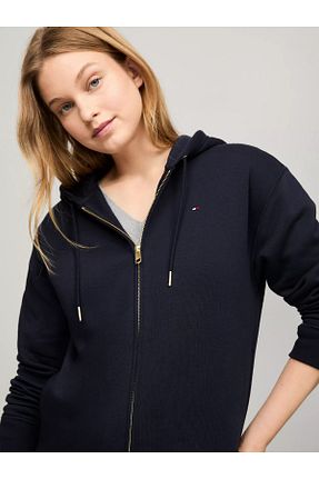 سوئیشرت سرمه ای زنانه ساده Tommy Hilfiger - کد 884248473
