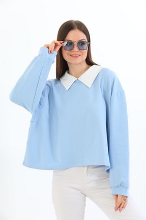 بلوز سایز بزرگ آبی زنانه کلوش arcstyle - کد 884245851