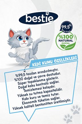 شن گربه Doğal/Bentonit Kumlar Bestie - کد 845383152