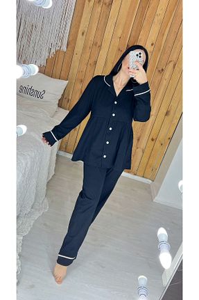 ست لباس راحتی بارداری مشکی زنانه پنبه ای Pijamapartisi - کد 884355621