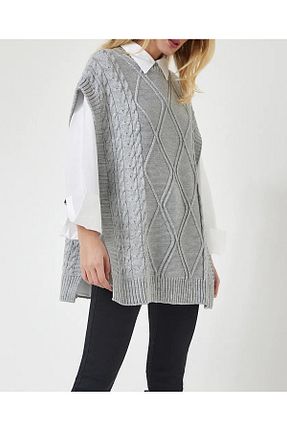 سوئیتر حجاب طوسی زنانه رگولار moda mh - کد 884273767