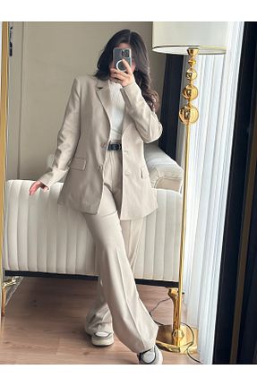 کت بلیزر طوسی زنانه پلی استر EFİL - کد 884267498