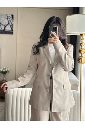 کت بلیزر طوسی زنانه پلی استر EFİL - کد 884267498
