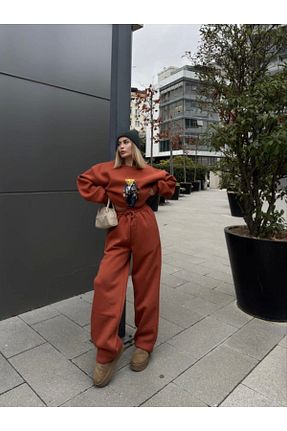 ست گرمکن نارنجی زنانه پاچه گشاد Veronika Mağazacılık - کد 884768565
