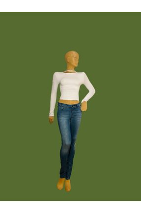شلوار جین آبی زنانه پاچه تنگ ÖzOksijen - کد 884294762