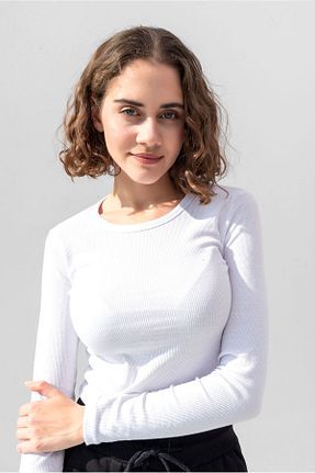 بلوز سفید زنانه ساده Olea - کد 884286263