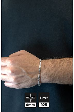 دستبند نقره مردانه 925 عیار Mios Silver - کد 884314621