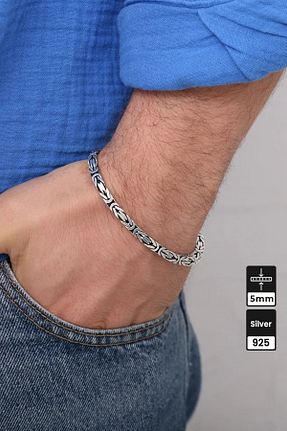 دستبند نقره مردانه 925 عیار Mios Silver - کد 884303899