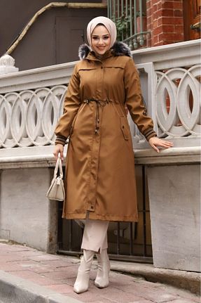 کاپشن حجاب قهوه ای زنانه رگولار ALNİSS COLLECTİON - کد 786755436