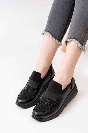 کفش کلاسیک مشکی زنانه چرم مصنوعی MOD10 - کد 799334044