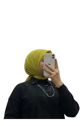 روسری سبز کرپ ساتن ابریشم Harem - کد 884374953