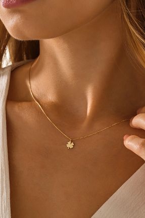 گردنبند طلا طلائی زنانه 14 عیار MOOM MÜCEVHERAT - کد 884375678