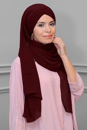 شال زرشکی زنانه HÜRREM BONE - کد 209128334