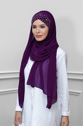شال بنفش زنانه HÜRREM BONE - کد 209132440