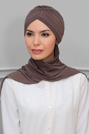 کلاه شنای حجاب قهوه ای زنانه HÜRREM BONE - کد 215075918