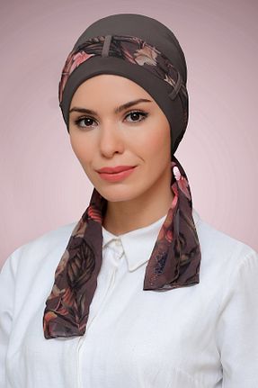 کلاه شنای حجاب قهوه ای زنانه HÜRREM BONE - کد 215075635