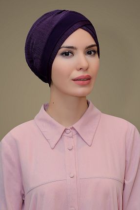 کلاه شنای حجاب بنفش زنانه HÜRREM BONE - کد 215076310
