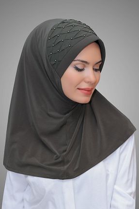 روسری خاکی ساده HÜRREM BONE - کد 208525208