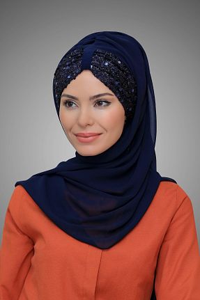 شال سرمه ای زنانه HÜRREM BONE - کد 209129311