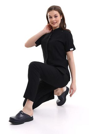 ست بالاتنه و پائین تنه مشکی زنانه بافتنی Esen Forma - کد 884422274