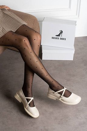 کفش آکسفورد بژ زنانه چرم لاکی myshoes - کد 884465527