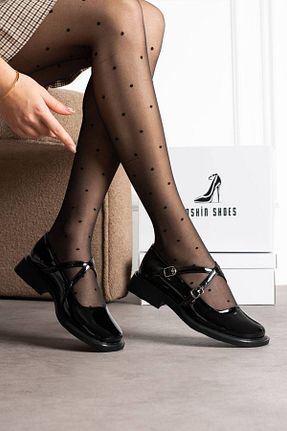 کفش آکسفورد مشکی زنانه چرم لاکی myshoes - کد 884464691