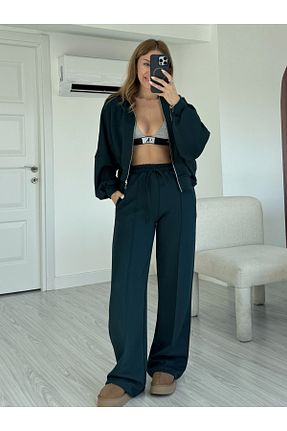 ست بالاتنه و پائین تنه سبز زنانه پنبه ای KÜBRA SÖYLEMEZ BOUTİQUE - کد 884452342