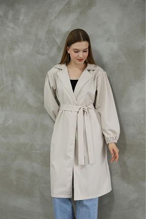 ترنچکت بژ زنانه پلی آمید IŞILDA FASHION - کد 871355172
