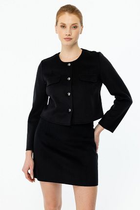 کاپشن مشکی زنانه Straight ON - کد 884430761