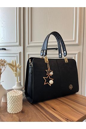 کیف دوشی مشکی زنانه چرم مصنوعی TAKYAKA - کد 860435800