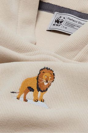 سوئیشرت بژ بچه گانه ساده WWF Market - کد 801193874