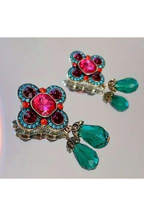 گوشواره جواهر رنگی میخ Dgt Luxury - کد 884475409