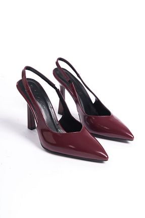 کفش پاشنه بلند کلاسیک زرشکی زنانه چرم لاکی Entella Store - کد 805930362