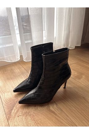 بوت / نیم بوت مشکی زنانه چرم مصنوعی labor collection - کد 884491227