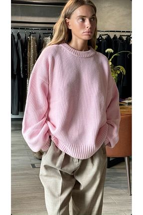پلیور صورتی زنانه ساده Jose Clothing - کد 884496581