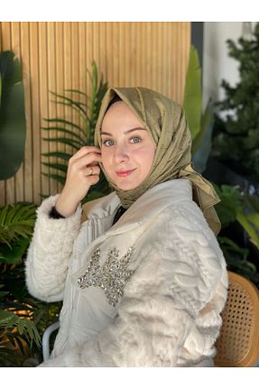 روسری فیروزه ای پنبه ای Aker - کد 884501969
