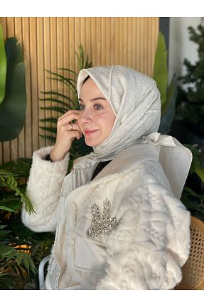 روسری قهوه ای پنبه ای Aker - کد 884501985