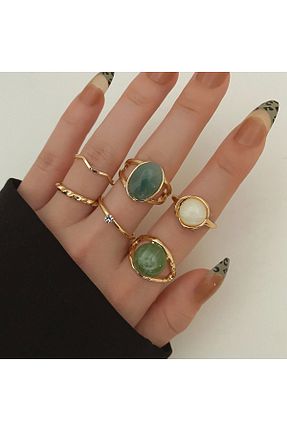 انگشتر جواهر طلائی زنانه زیرکن MURASSA BUTİK - کد 884501469